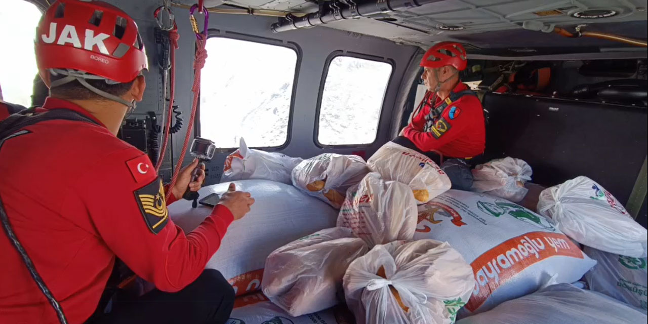 Rize Yaylalarına Helikopterle Yardım Köprüsü