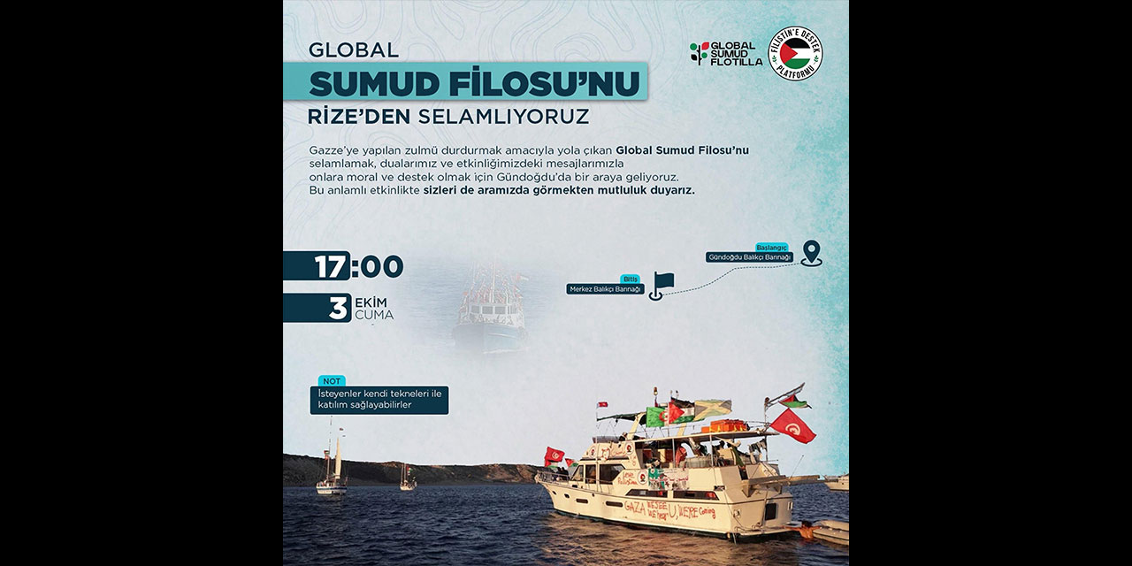 AK Parti Rize'den "Global Sumud Filosu"na Destek Çağrısı