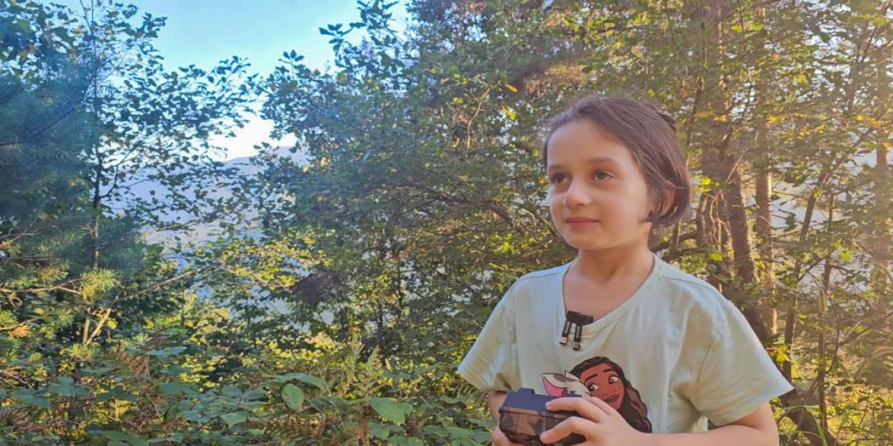 5 yaşındaki Bensu, fotokapanla yaban hayatını görüntülüyor