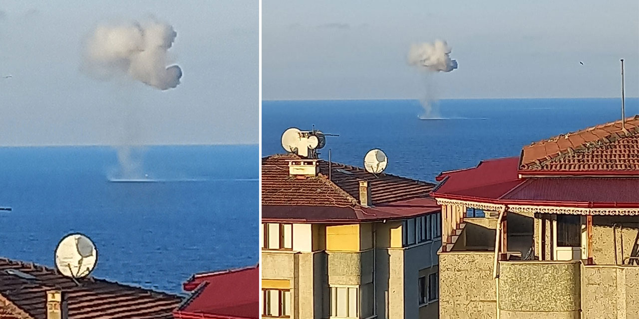 Trabzon açıklarında bulunan insansız deniz aracı, kontrollü olarak imha edildi