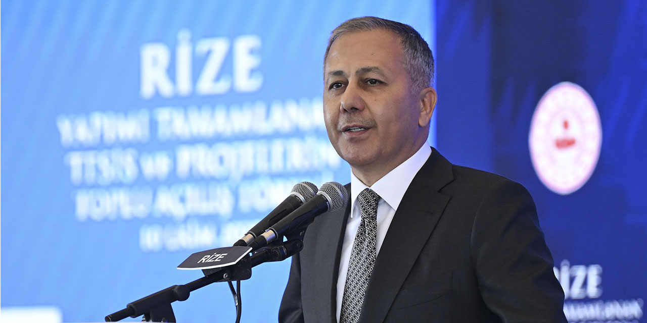 İçişleri Bakanı, Yerlikaya Rize'de toplu açılış töreninde konuştu