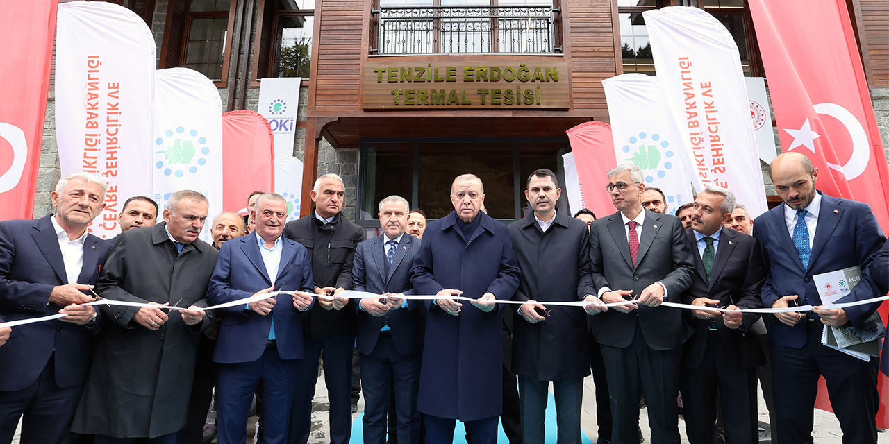 Cumhurbaşkanı Erdoğan, Ayder'de Tenzile Erdoğan Termal Tesisi'nin açılışını yaptı