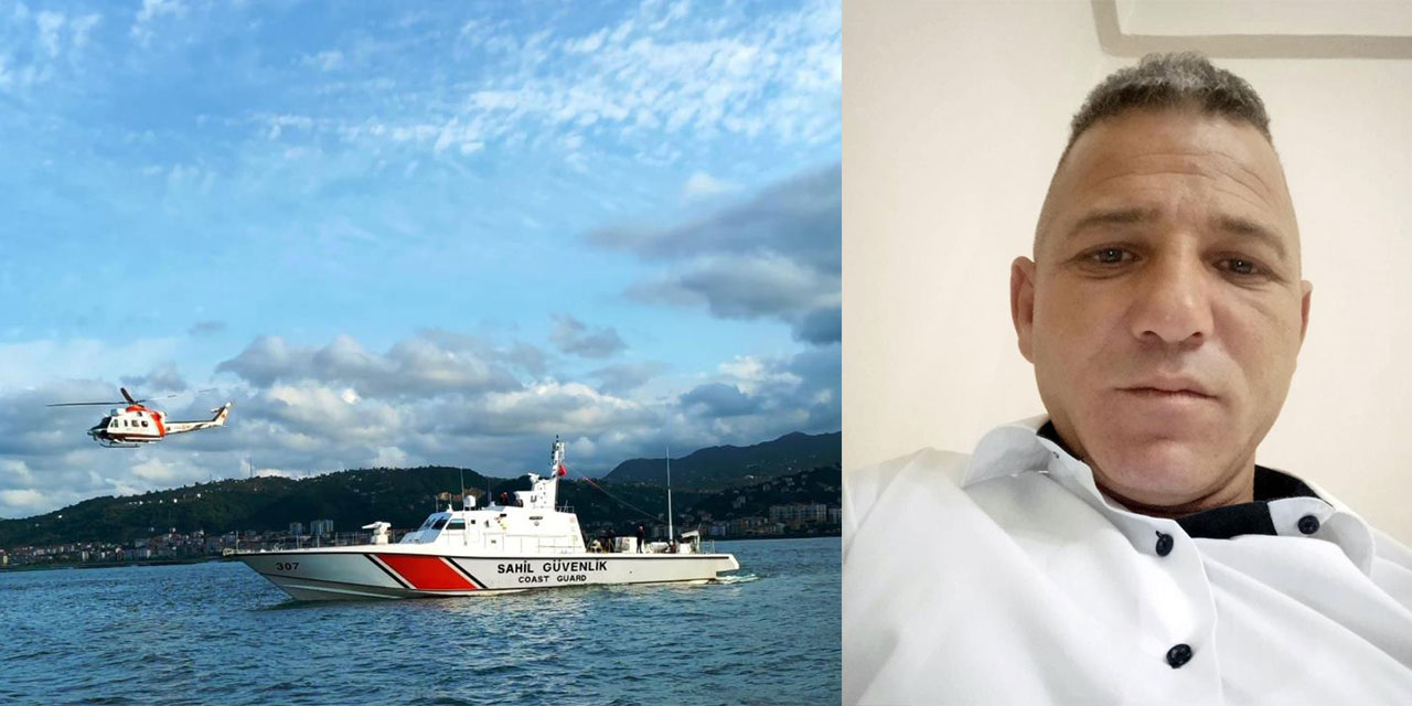 Trabzon'da denizde kaybolan balıkçıyı arama çalışmaları sürüyor