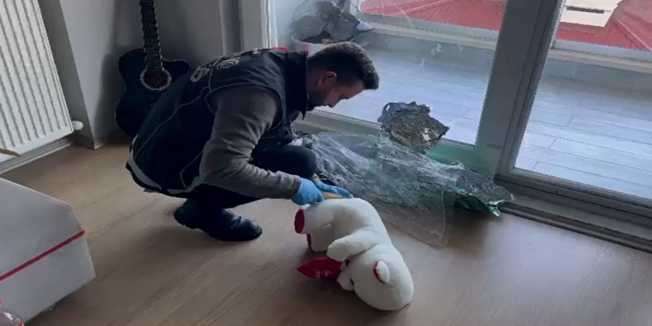 Uyuşturucuyu oyuncak ayının içerisine gizlemiş