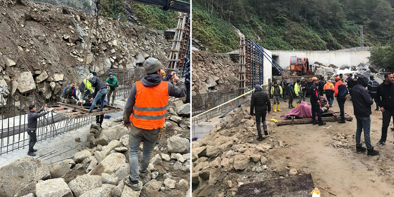 Çamlıhemşin-Ayder Yolu İnşaatında Korkutan Göçük: 1'i Ağır 5 İşçi Yaralı!