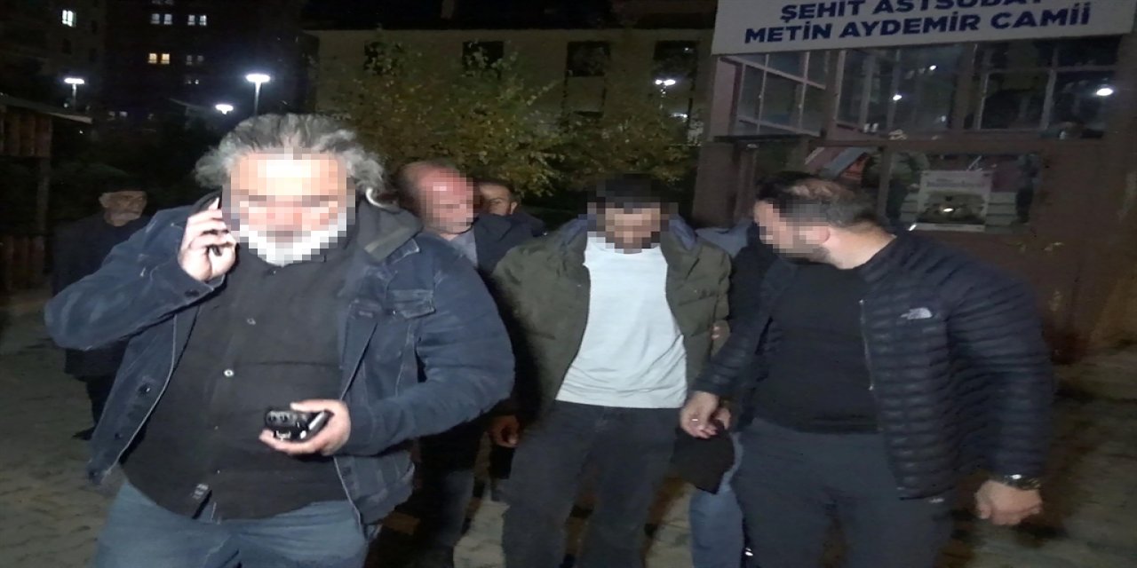 Emniyet müdürlüğünün bahçe duvarına tırmanan şüpheli, polisi alarma geçirdi