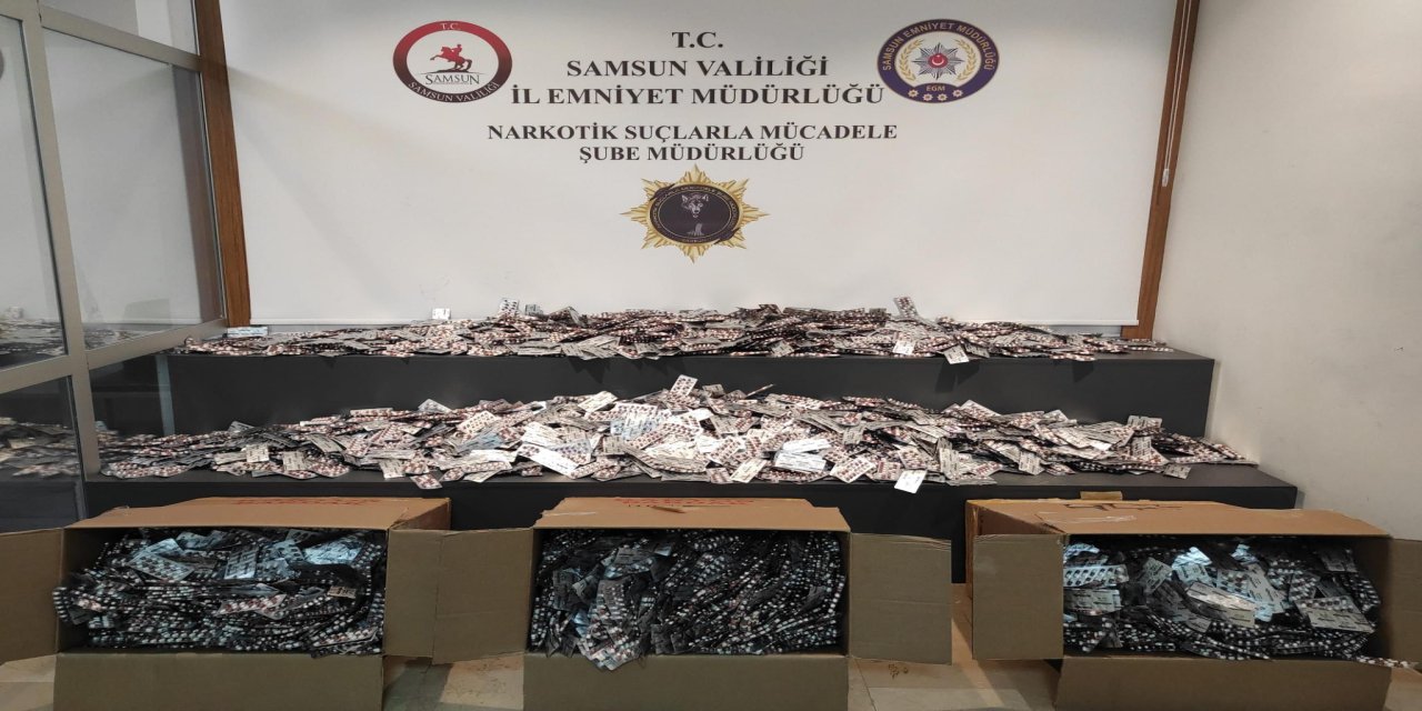 Samsun’da 110 bin uyuşturucu hap ele geçirildi