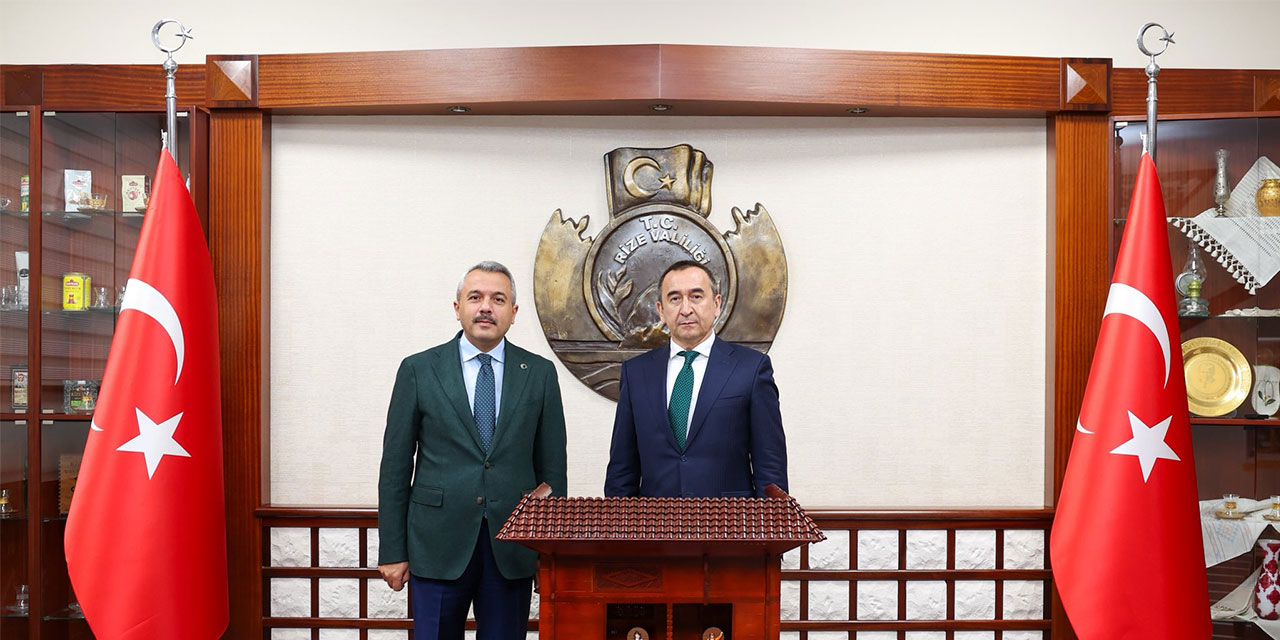 Özbekistan Büyükelçisi Khaydarov'dan Rize Valisi Baydaş’a Nezaket Ziyareti