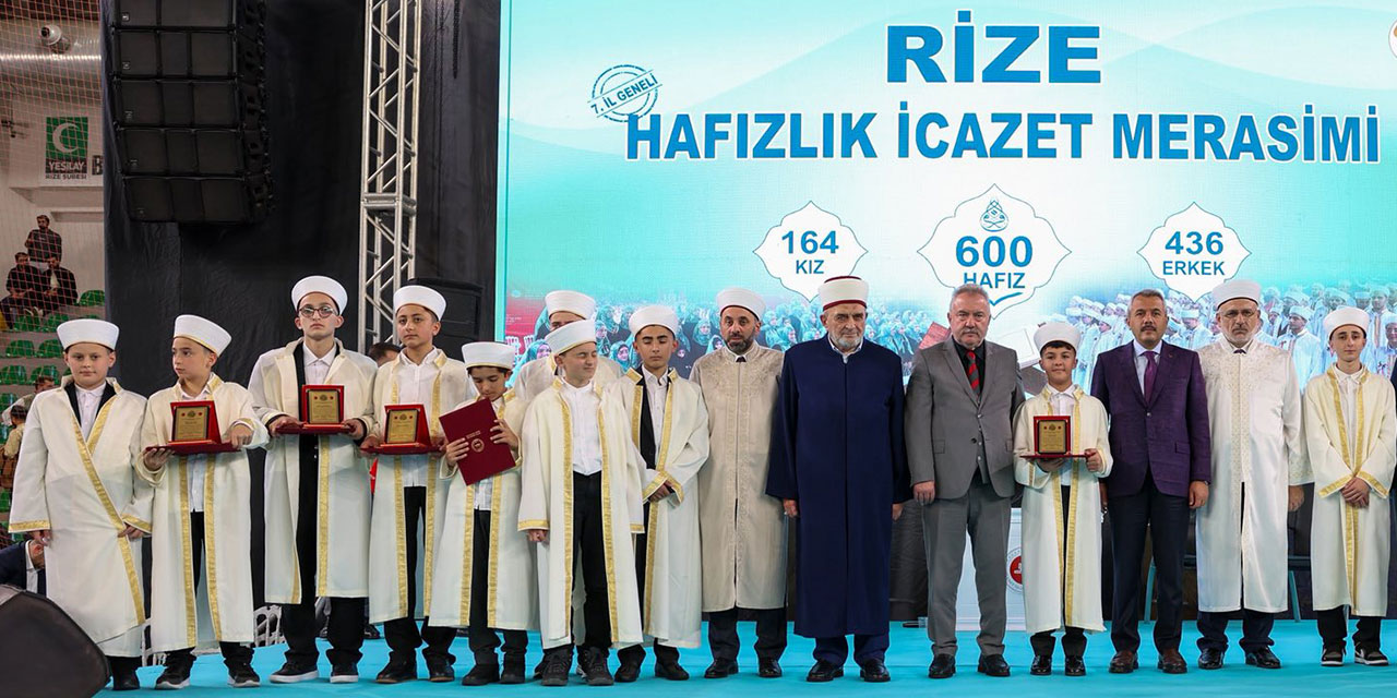 Rize'de 600 hafız için icazet töreni düzenlendi