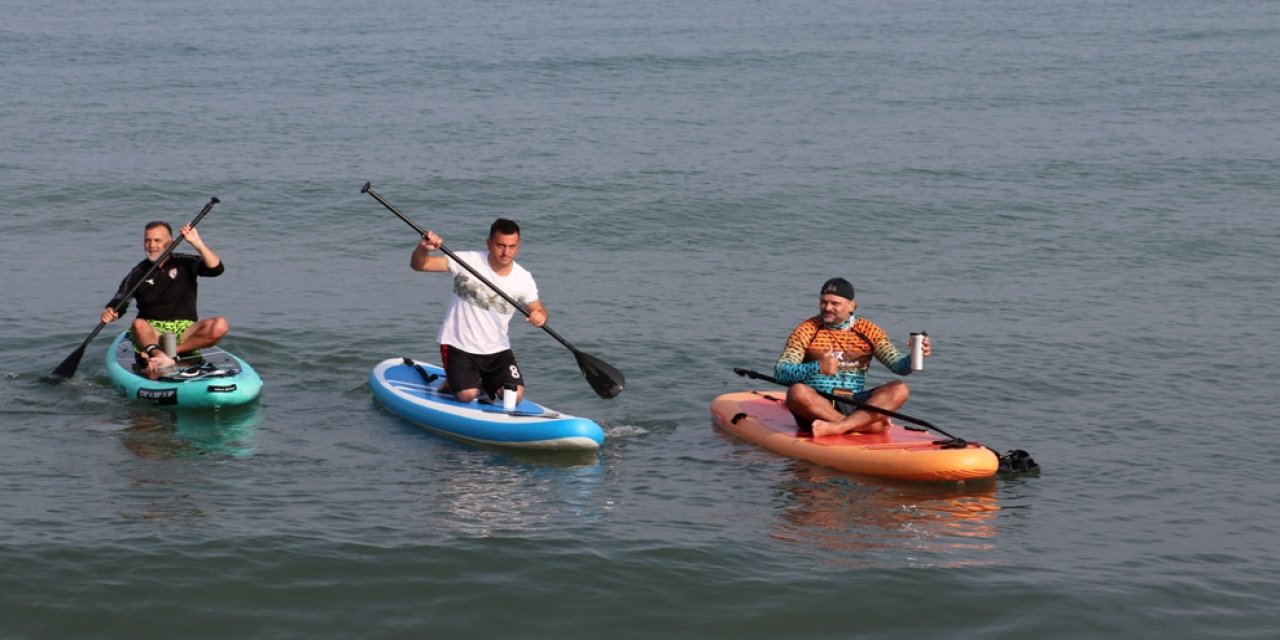 Karadeniz'de kürek sörfü yaygınlaşıyor