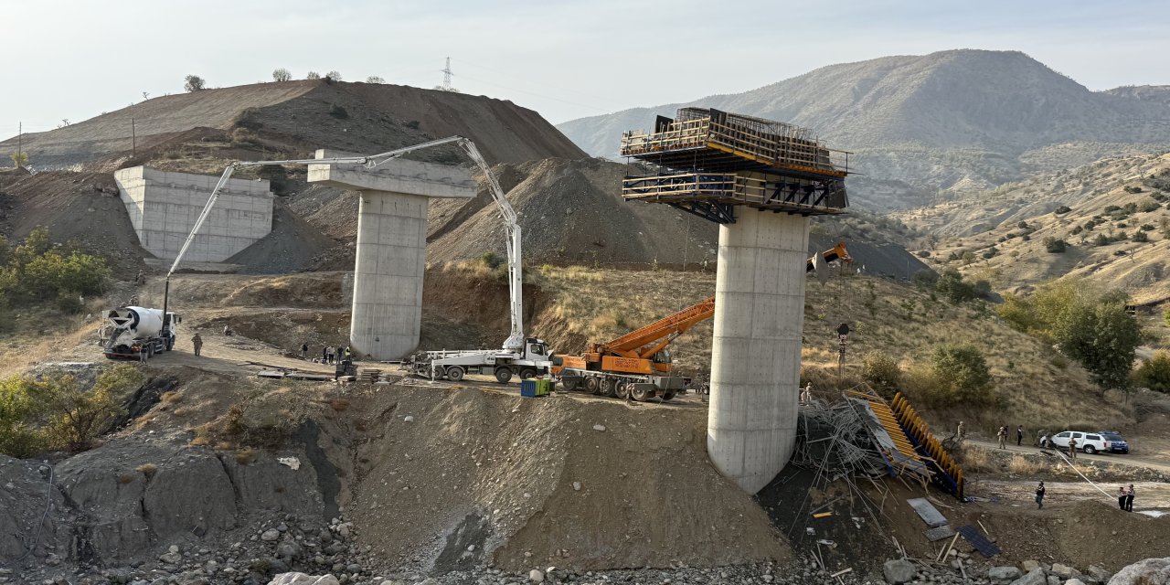 Diyarbakır'da viyadük inşaatında çökme: 3 ölü, 2 yaralı
