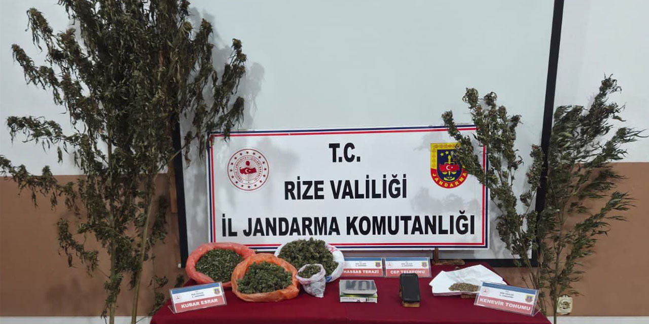 Rize Jandarması'ndan Narkotik Operasyonu