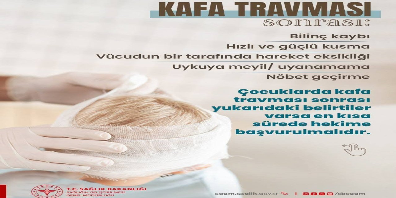 Çocuklarda kafa travmasına dikkat