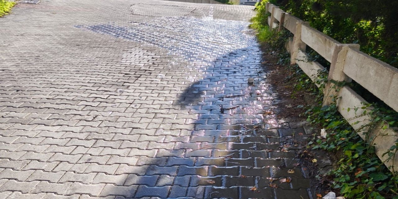 Mahallede tonlarca su boşa aktı