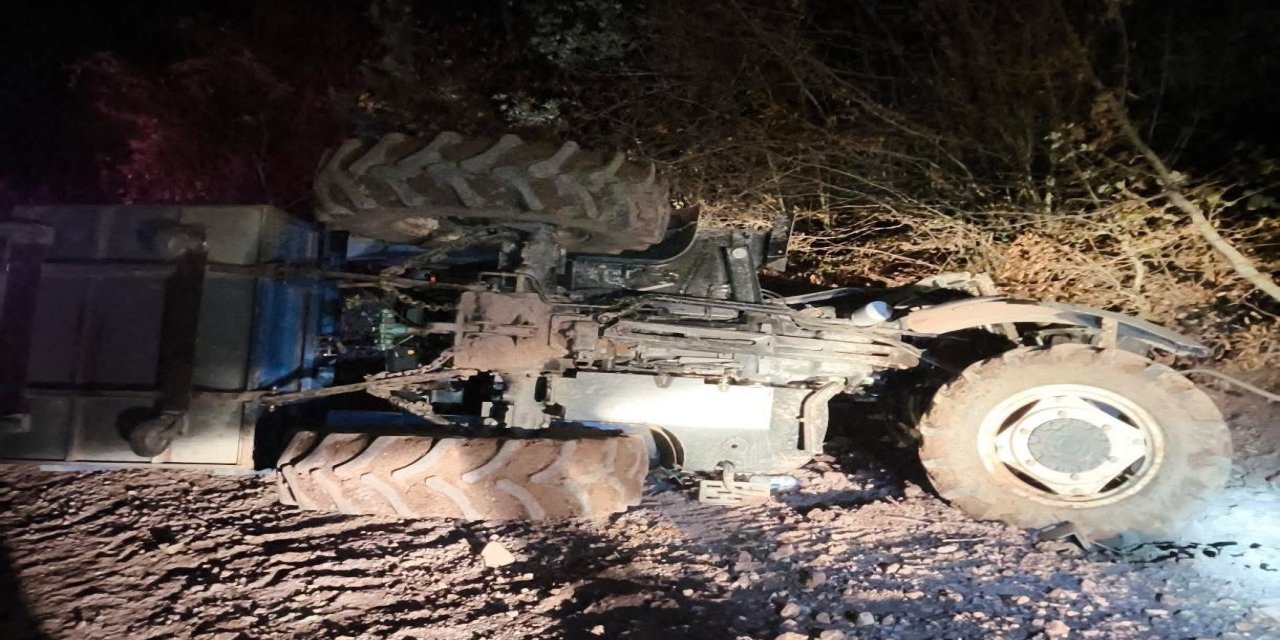 Bolu'da traktör devrildi: 2 yaralı