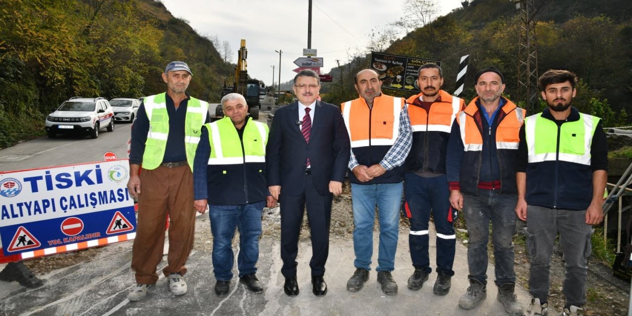 Trabzon'da 1300 metrelik kanalizasyon hattı yapılıyor