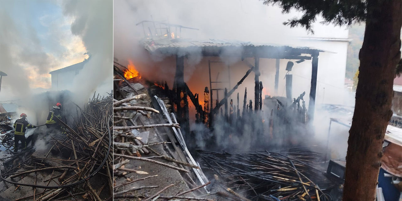 Trabzon'da evde çıkan yangın söndürüldü