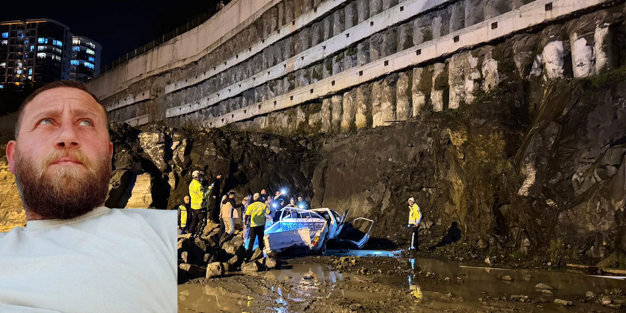 Rize’de Kamyonetin Yeni Terminal İnşaatına Düştüğü Kazanın Görüntüleri Ortaya Çıktı