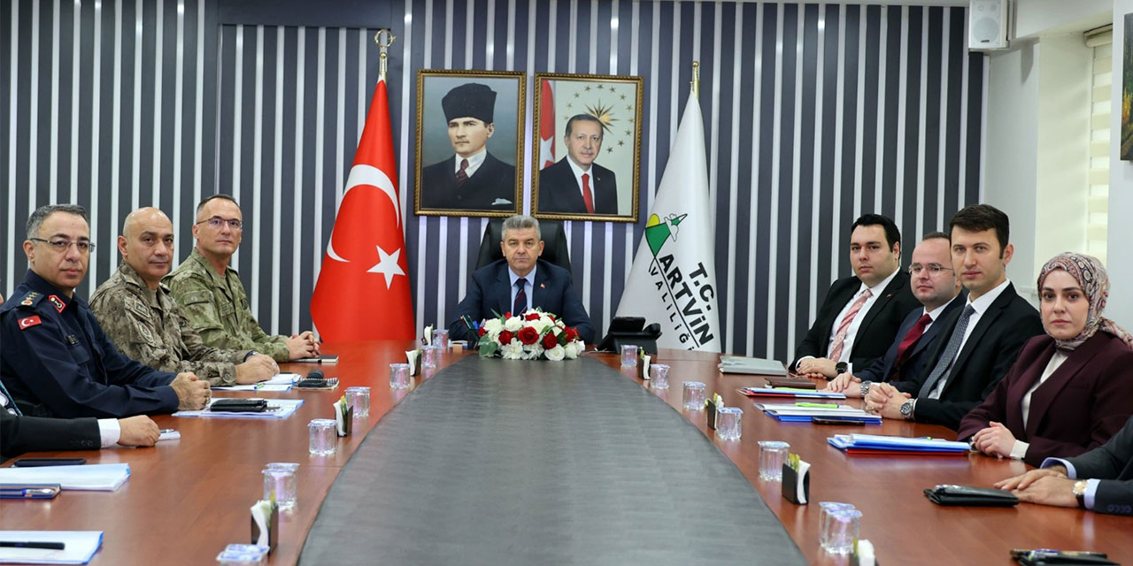Artvin'de Güvenlik ve Asayiş Koordinasyon Toplantısı yapıldı