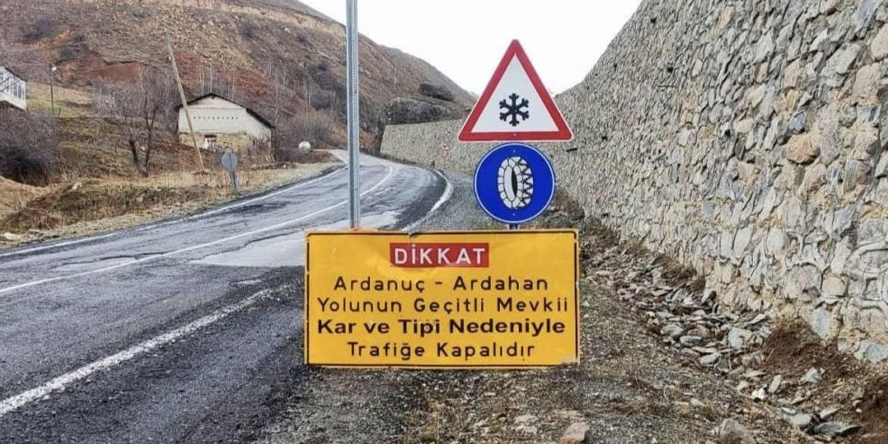 Ardanuç-Ardahan kara yolu kış boyunca ulaşıma kapatılacak