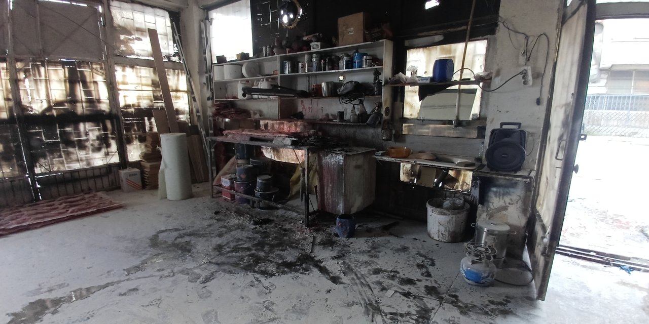 Tinerle sobayı yakarken kendini yaktı