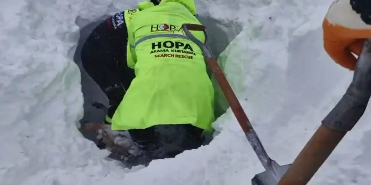 Artvin'de çığ altında kalan 2 kişiyi arama çalışmaları sürüyor