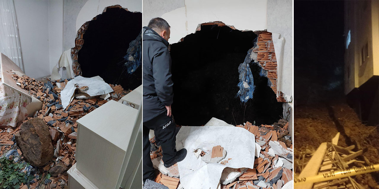 Trabzon'da toprak kaymasında hasar gören 6 katlı bina tahliye edildi