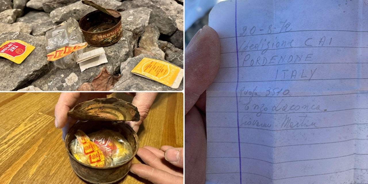 İtalyan dağcıların Kaçkar Dağları'nın zirvesine bıraktığı not 54 yıl sonra bulundu