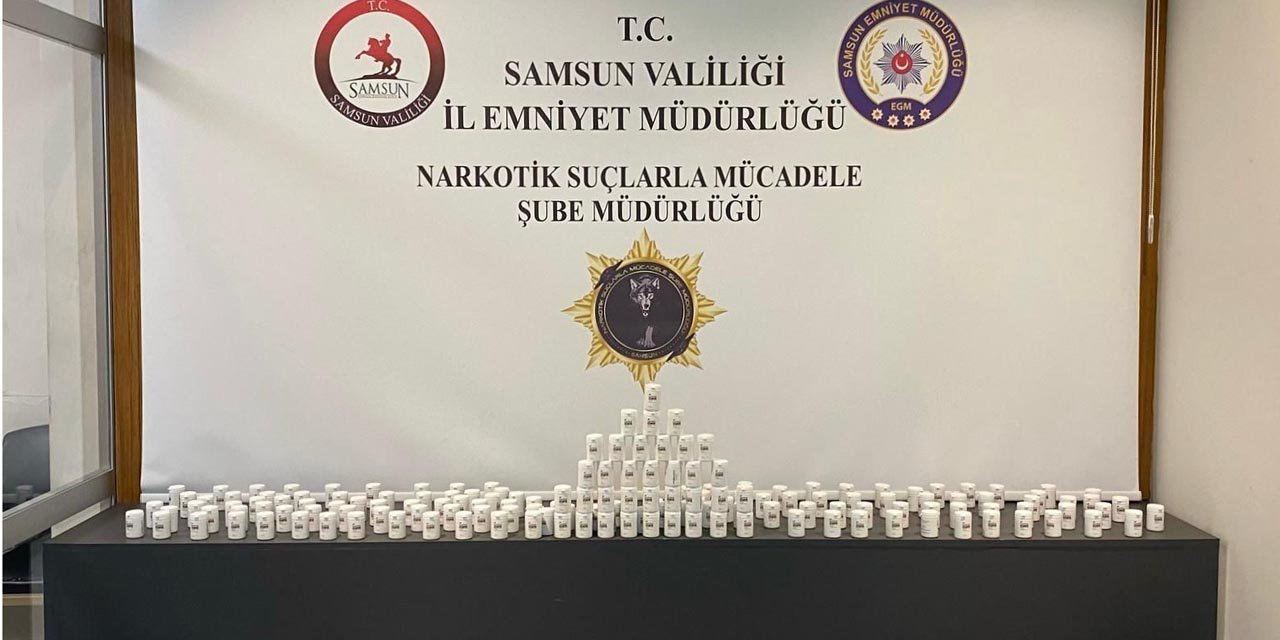 Samsun'da 21 bin 500 uyuşturucu hap ele geçirildi