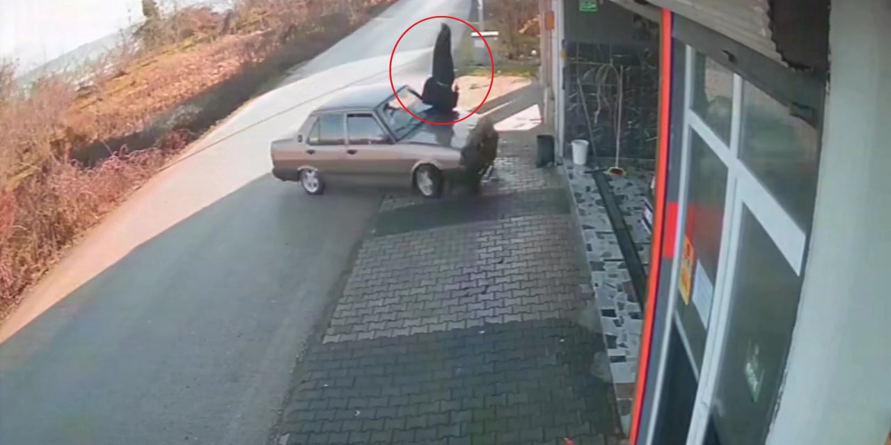 Ordu'da buzlu yolda otomobilin çarptığı yaşlı adam metrelerce havaya savruldu