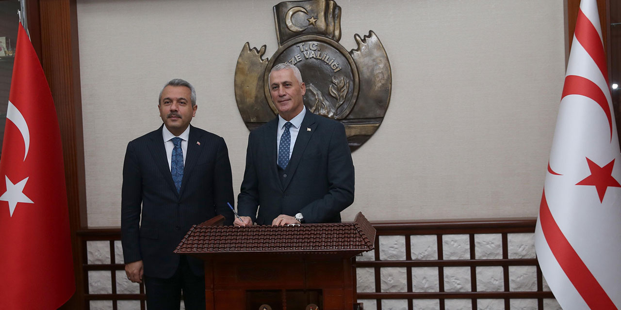 KKTC Ekonomi ve Enerji Bakanı Amcaoğlu, Rize Valisi Baydaş'ı ziyaret etti