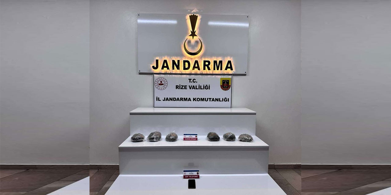 Rize Jandarmasından Uyuşturucu Operasyonu
