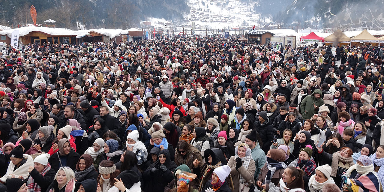Uzungöl'de horonlu kış festivali coşkusu