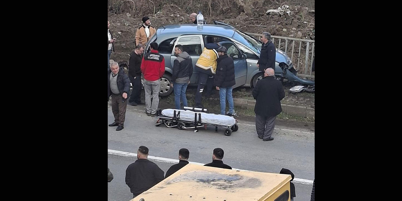 Trabzon'da direksiyon başında kalp krizi geçirip kaza yapan sürücü öldü