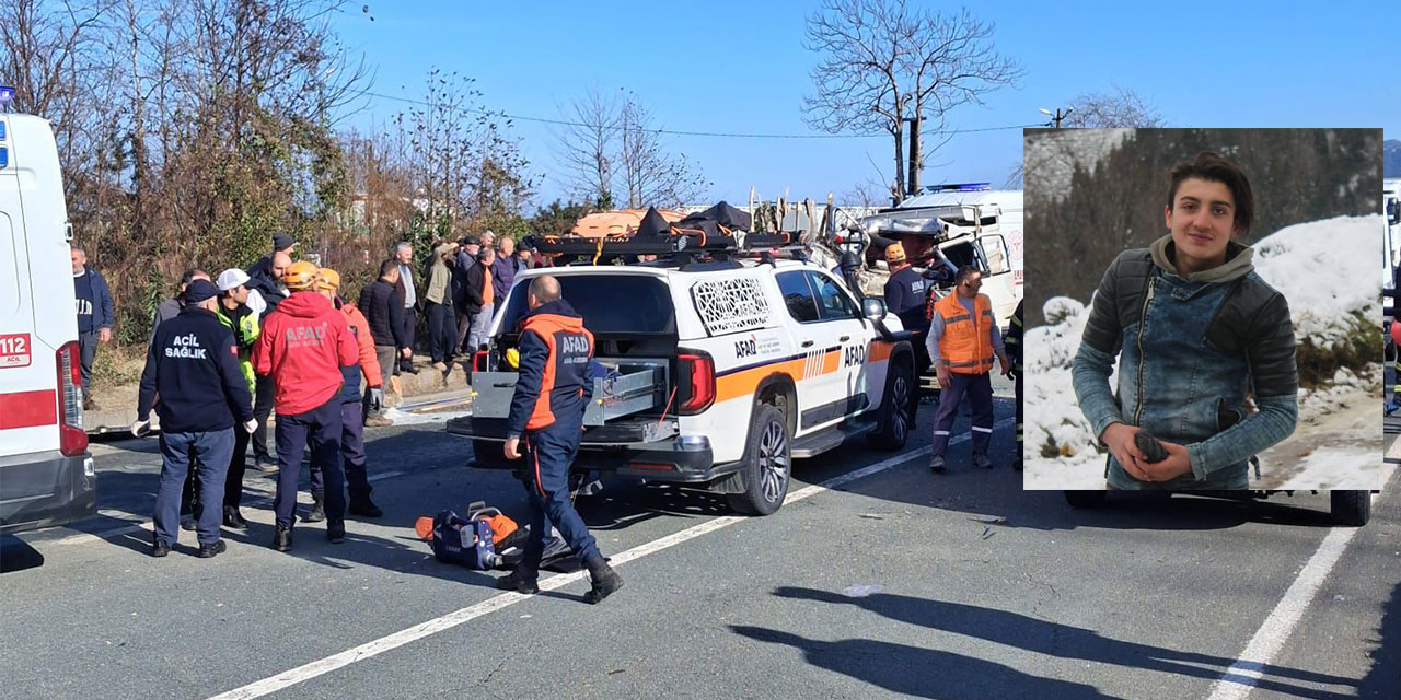Rize'de trafik kazasında 1 kişi öldü, 2 kişi yaralandı