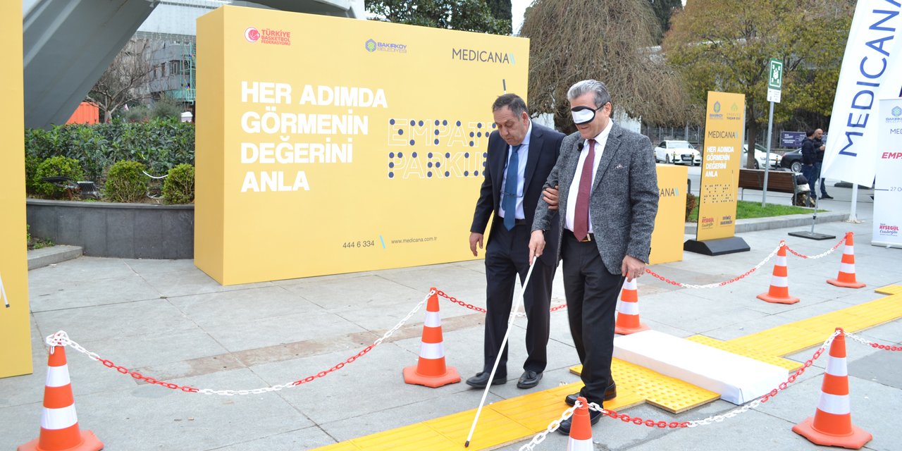 Görme engellilerin yaşadığı zorluklara dikkat çekmek için ‘Empati Parkuru' kuruldu
