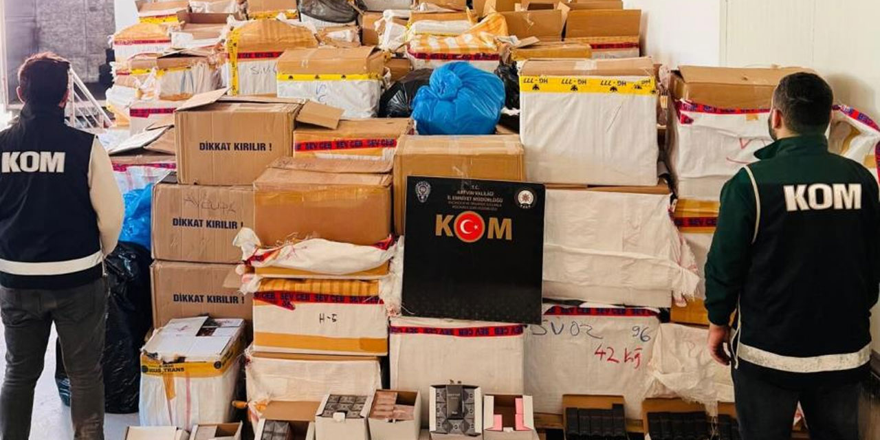 Artvin'de kaçakçılık operasyonu: 300 milyon TL'lik ürün ele geçildi