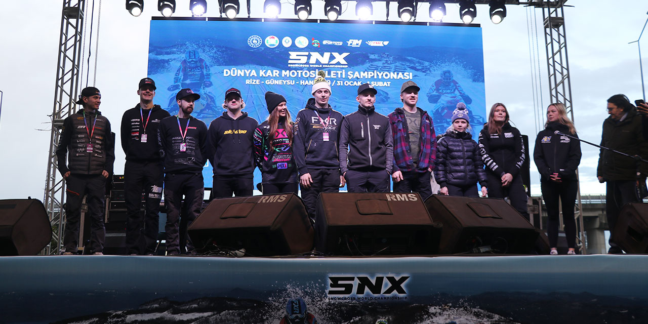 Rize'de Dünya Kar Motosikleti Şampiyonası'nın açılış seremonisi yapıldı
