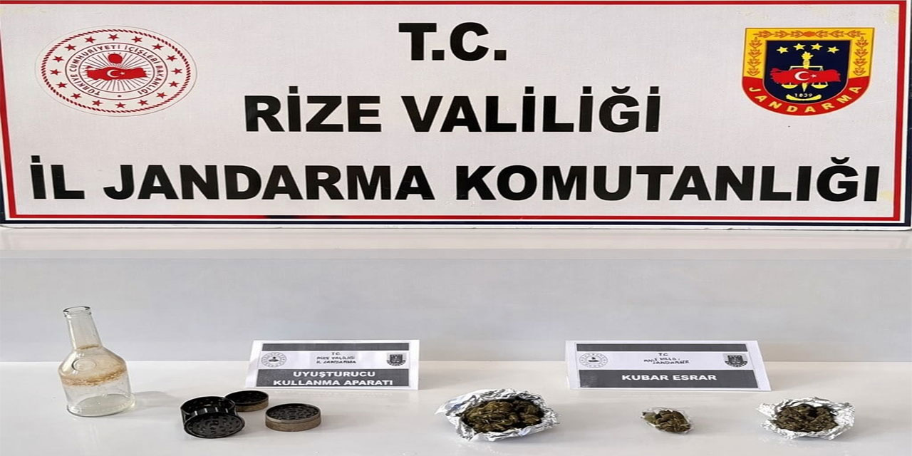 Rize Jandarmasından Uyuşturucu Operasyonu