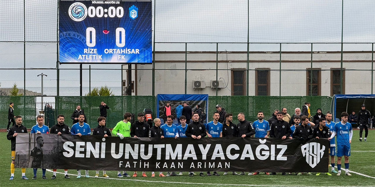 Rize Atletik, galibiyeti Fatih Kaan Arıman'a armağan etti