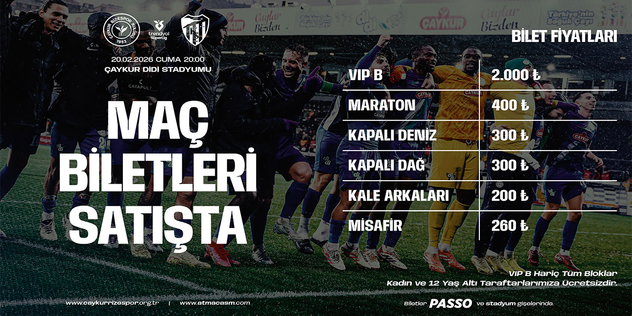 Çaykur Rizespor – Kocaelispor Maçının Biletleri Satışa Çıktı!