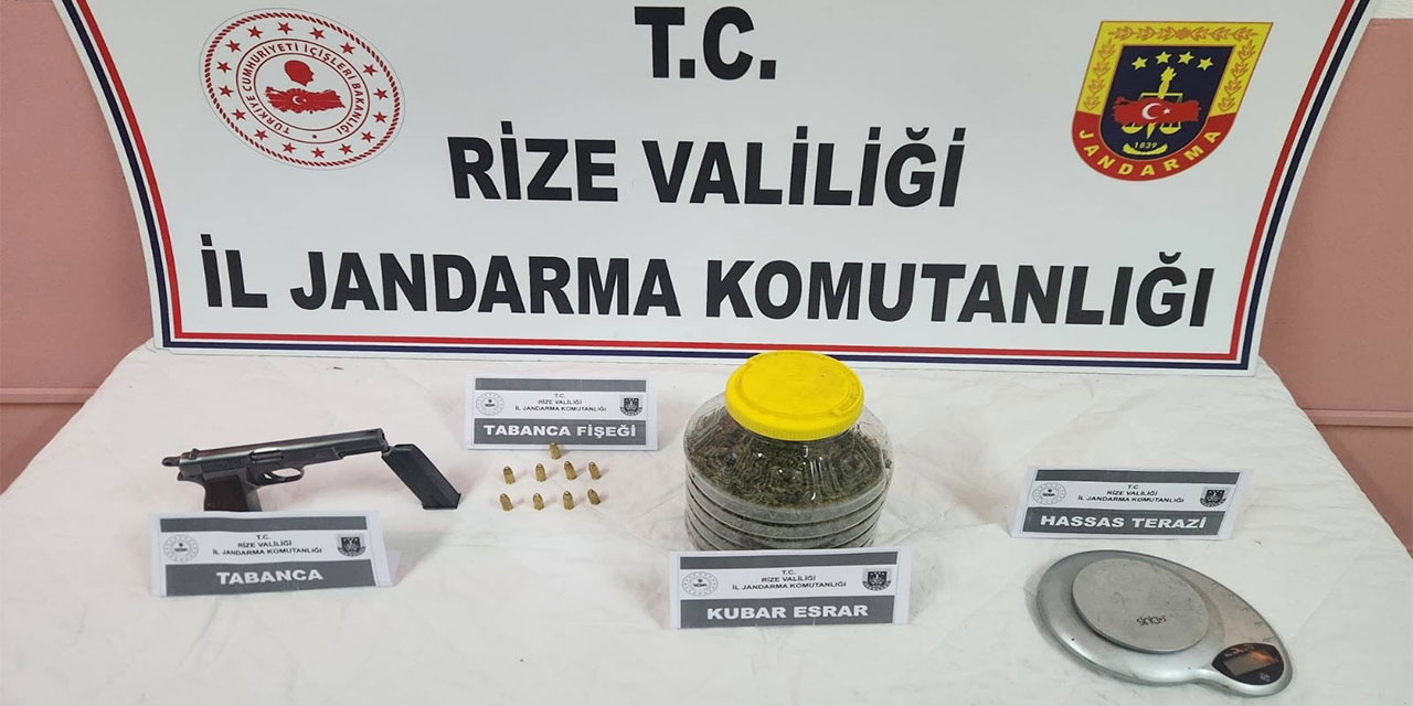 Rize'de Uyuşturucu ve Silah Operasyonu: 2 Şüpheli Gözaltında