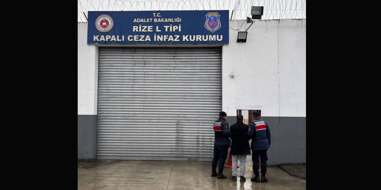Rize’de hakkında 5 yıl kesinleşmiş hapis cezası bulunan şahıs yakalandı