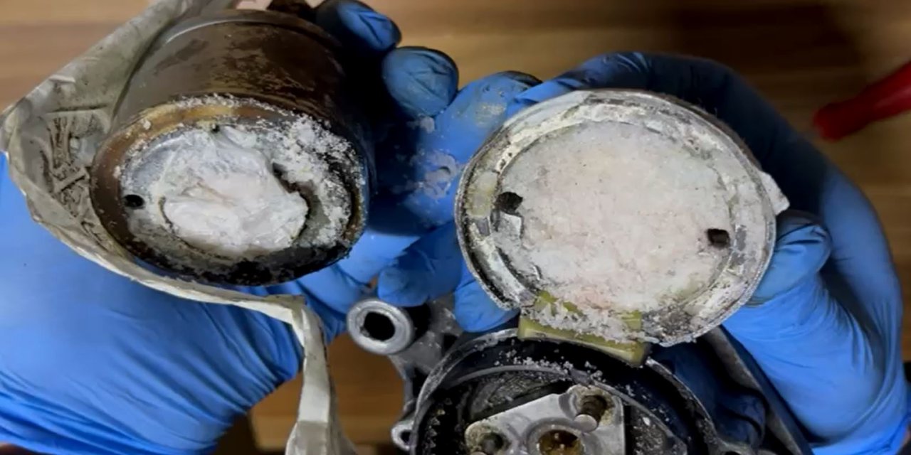 Uyuşturucuyu marş dinamosunun içine gizlemiş