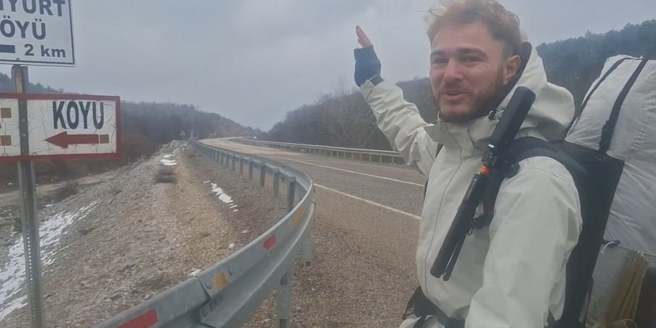 Japonya'ya ulaşmak için Almanya’dan yola çıkan gezgin Rize'ye kadar yürüyecek