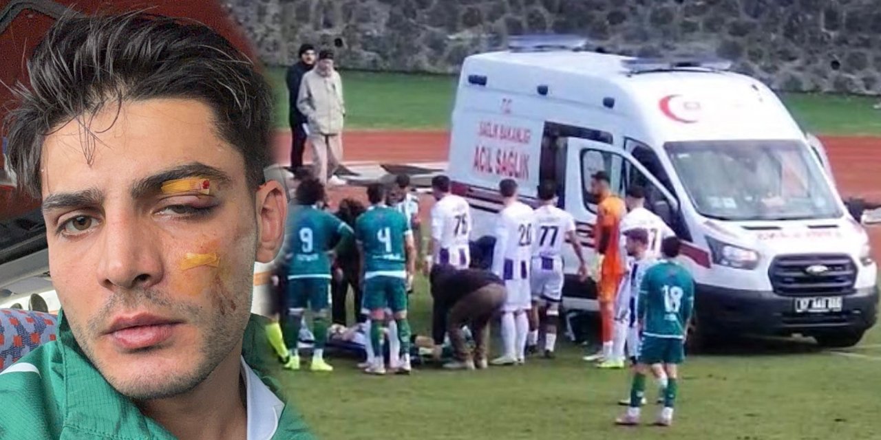 Rize futbolcu Berat Vardal'dan maçta korkutan sakatlık