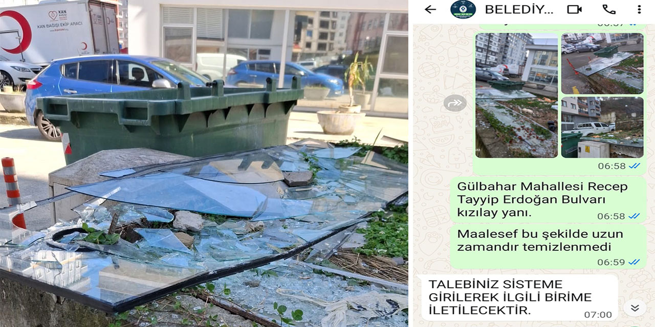 Rize’de "Kırık Cam" Tehlikesi: Vatandaş Soruyor, Cam Kırıkları 1 Aydır Neden Hâlâ Temizlenmedi