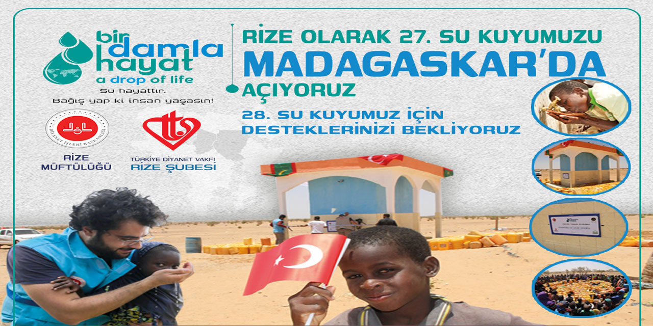 Rize’den Madagaskar’a Hayır Köprüsü: 27. Su Kuyusu Açılıyor