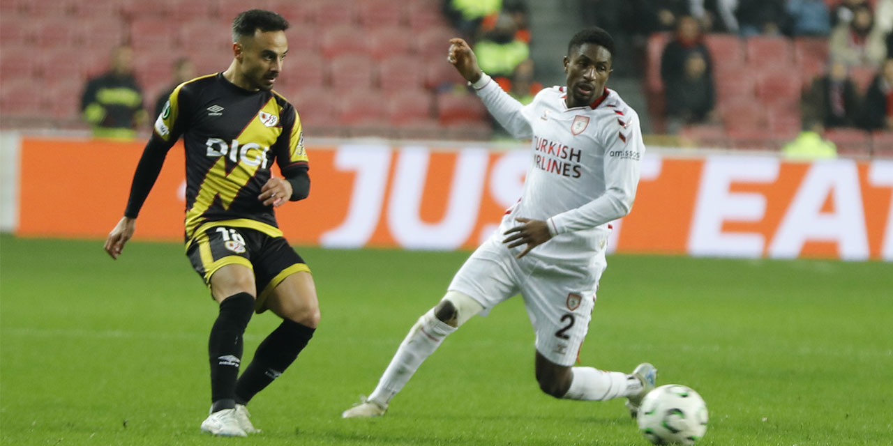 Samsunspor, UEFA Konferans Ligi son 16 turu ilk maçında İspanya temsilcisi Rayo Vallecano'ya yenildi