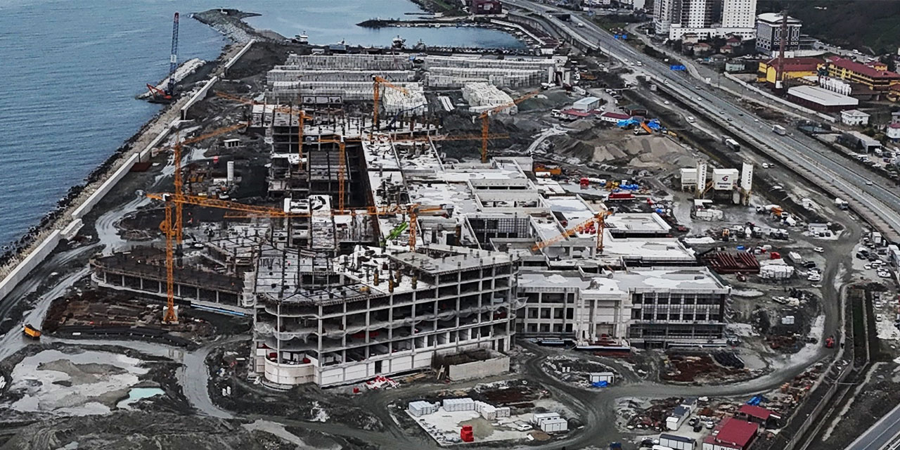 Rize Şehir Hastanesi inşaatı hızla devam ediyor